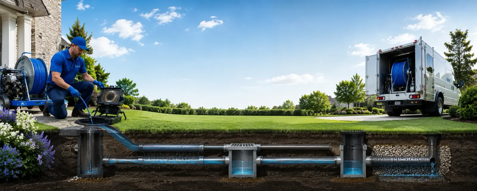 Outdoor drain cleaning information for North Salem, IN